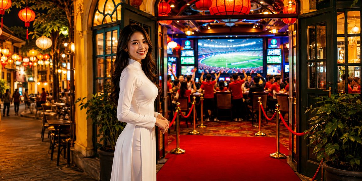 Người mặc áo dài tại Hà Nội trải nghiệm nền tảng cá cược casino trực tuyến